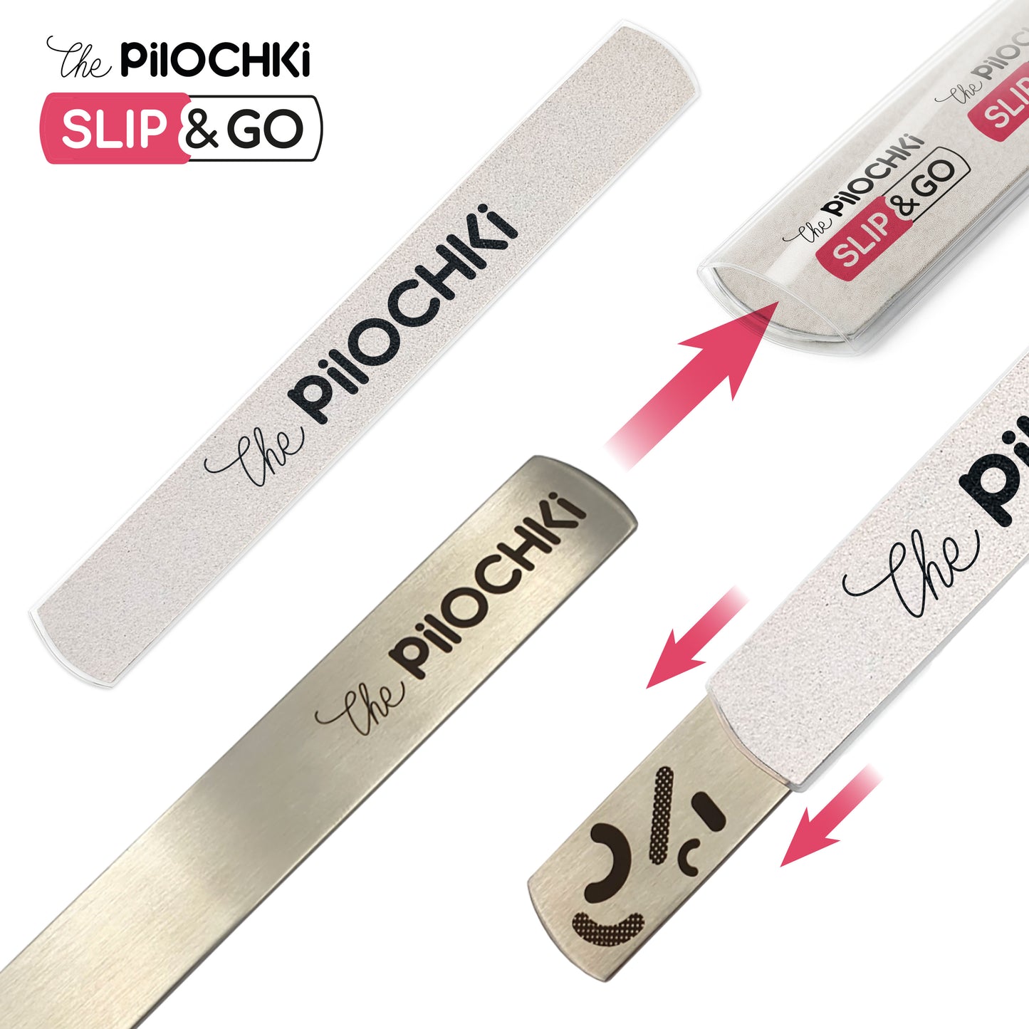 Wymienne pilniki SLIP&GO™ 180 grit na miękkiej bazie, białe, 30 szt. (bez taśmy)