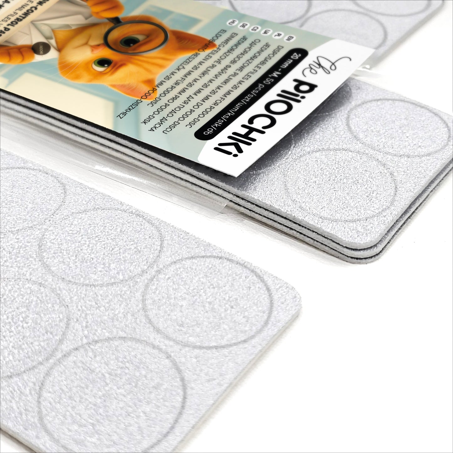 Nakładki PodoDisc - M 20 mm, 100 grit na miękkiej bazie, białe, (50 szt.) - ThePilochki