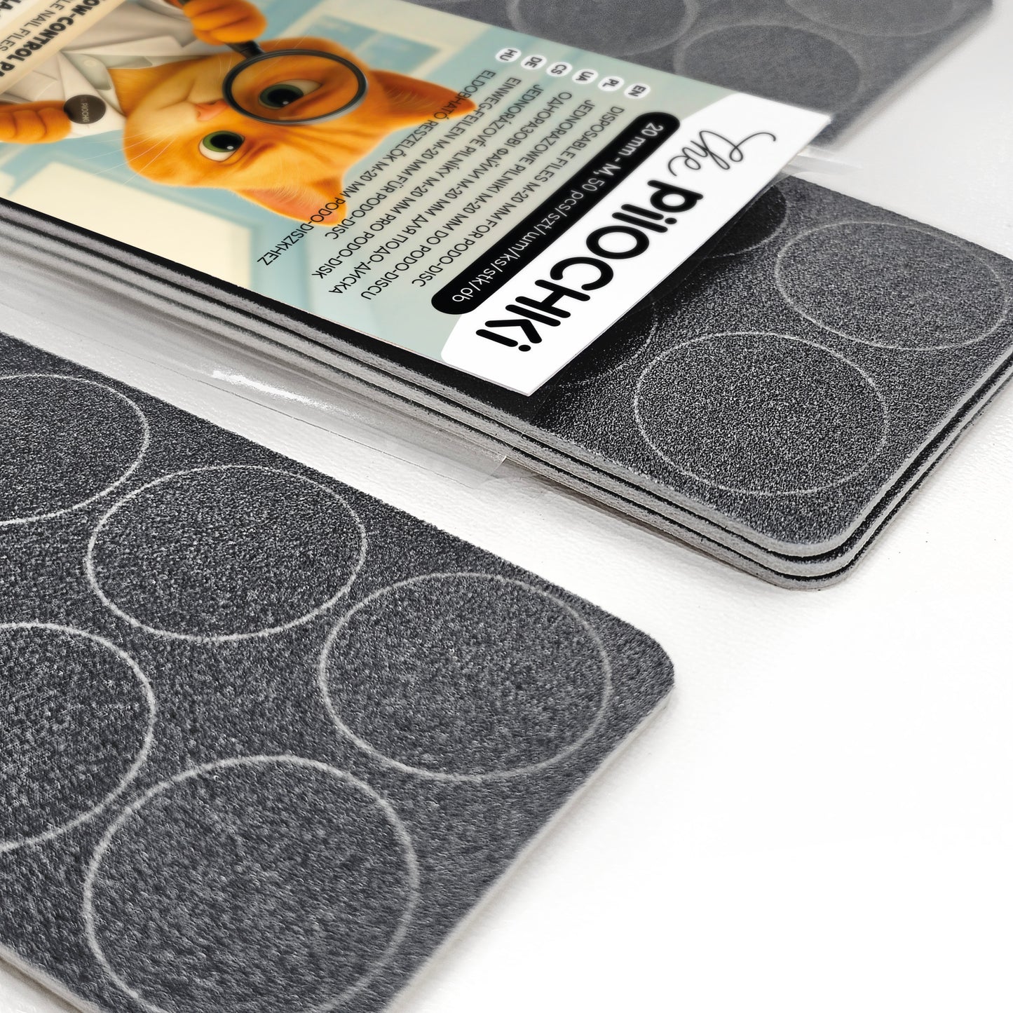 Nakładki PodoDisc - M 20 mm, 100 grit na miękkiej bazie, czarne, (50 szt.) - ThePilochki