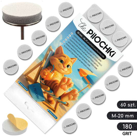 Polerki na gąbce PodoDisc - M 20 mm, 180 grit (60 szt.) - ThePilochki