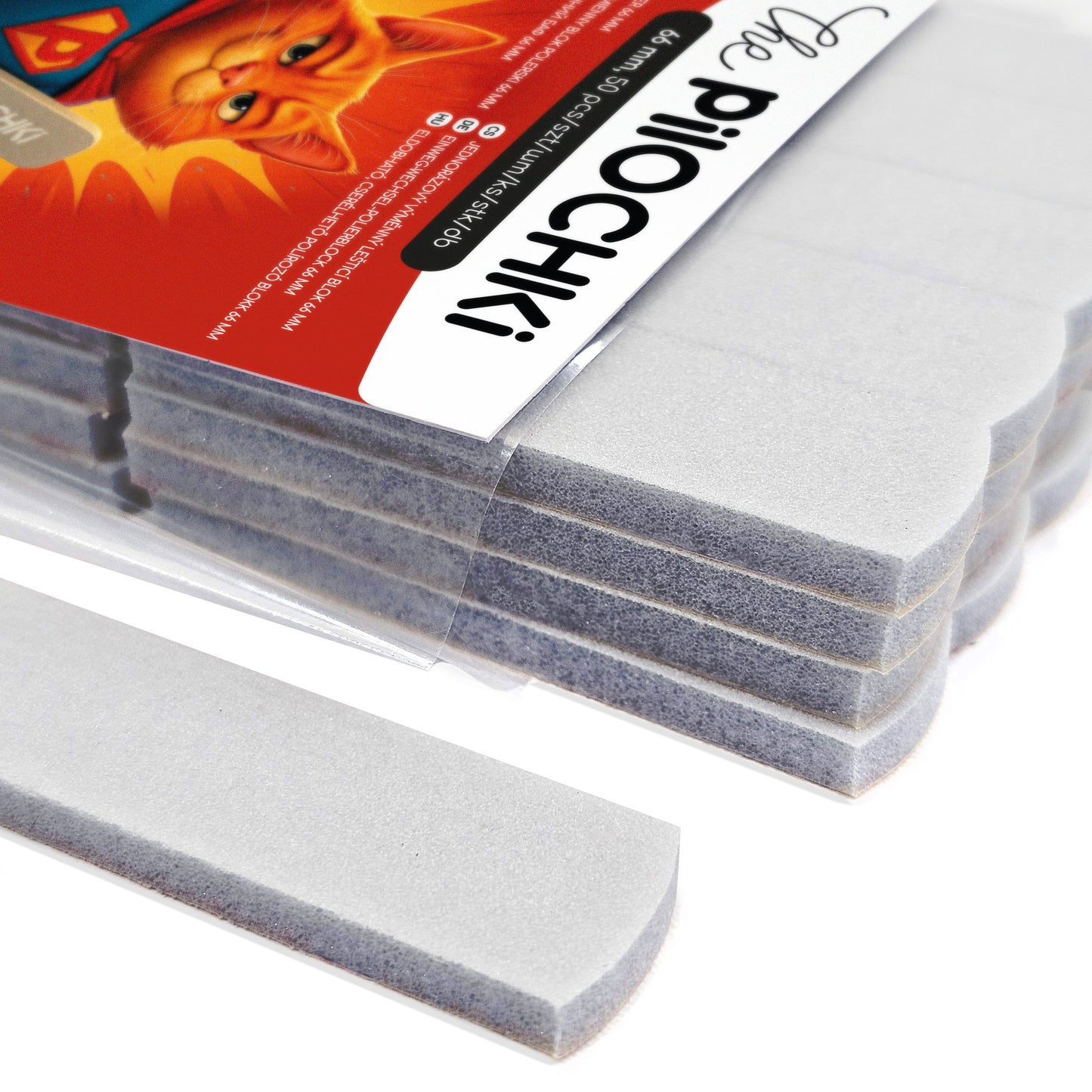Wymienne buffery polerka 66 mm, szare, 120 grit, 50 szt. - ThePilochki