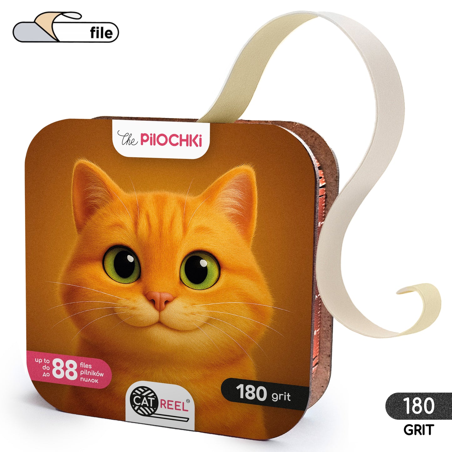 Taśma pilnikowa samoprzylepna 180 grit, 7 metrów (do 88 pilników) - ThePilochki