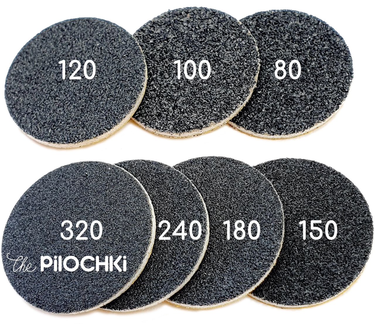 Nakładki PodoDisc - M 20 mm, 180 grit na miękkiej bazie, czarne, (50 szt.) - ThePilochki